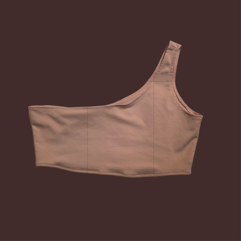 SHEIN Light Pink One Shoulder Crop Bra Top- Size M (6) Womens